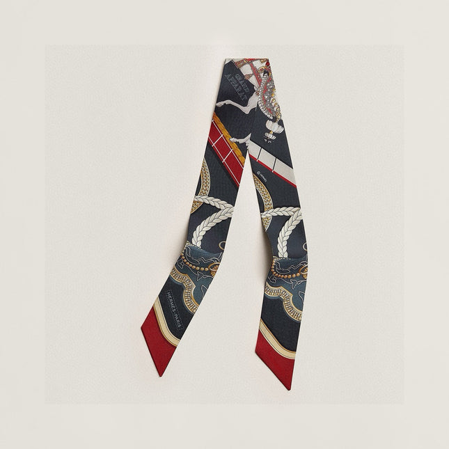 HERMES 26S TWILLY SCARF 86 IN SILK 496190