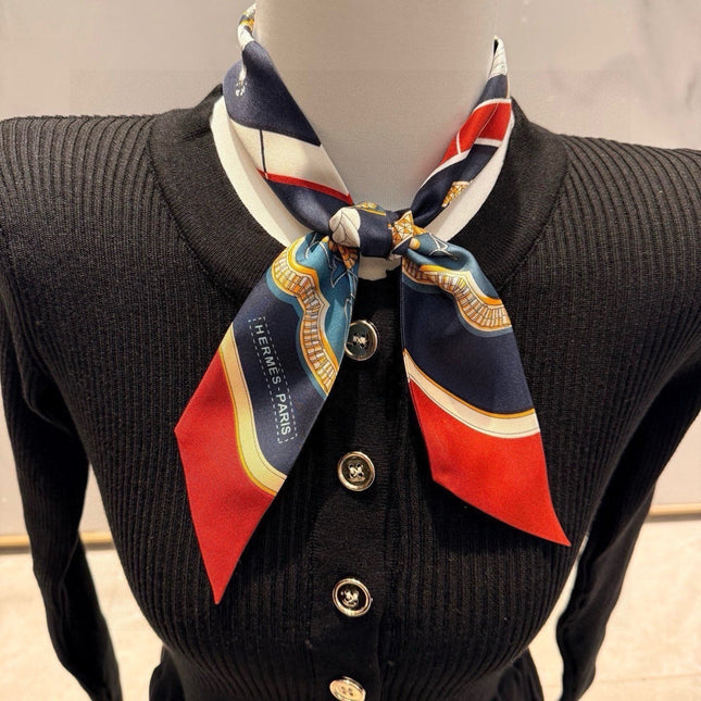 HERMES 26S TWILLY SCARF 86 IN SILK 496190