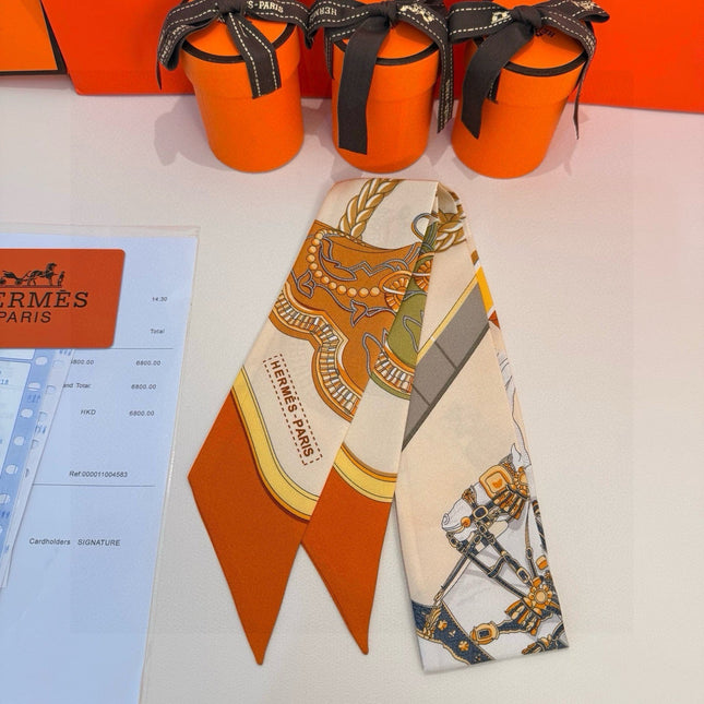 HERMES 26S TWILLY SCARF 86 IN SILK 496192