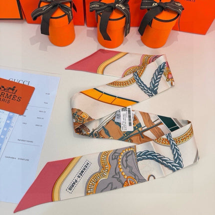 HERMES 26S TWILLY SCARF 86 IN SILK 496193