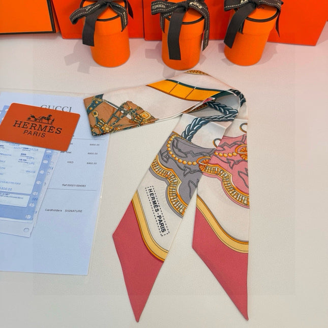 HERMES 26S TWILLY SCARF 86 IN SILK 496193