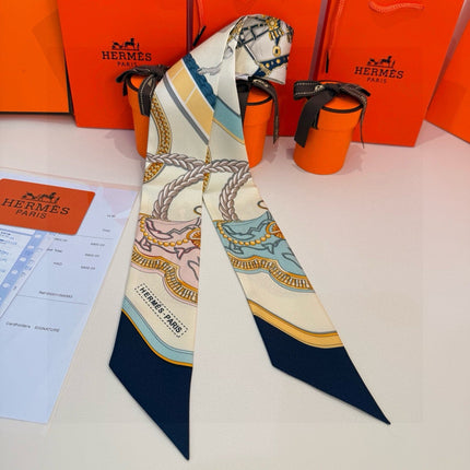 HERMES 26S TWILLY SCARF 86 IN SILK 496194
