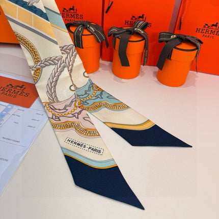 HERMES 26S TWILLY SCARF 86 IN SILK 496194