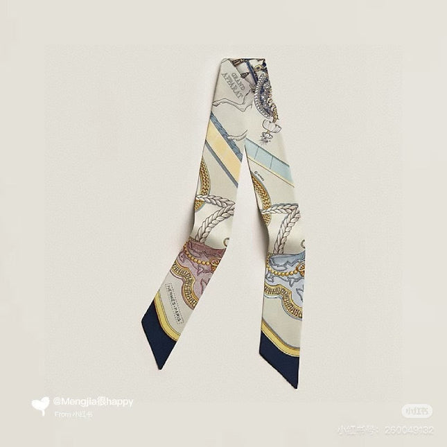 HERMES 26S TWILLY SCARF 86 IN SILK 496194