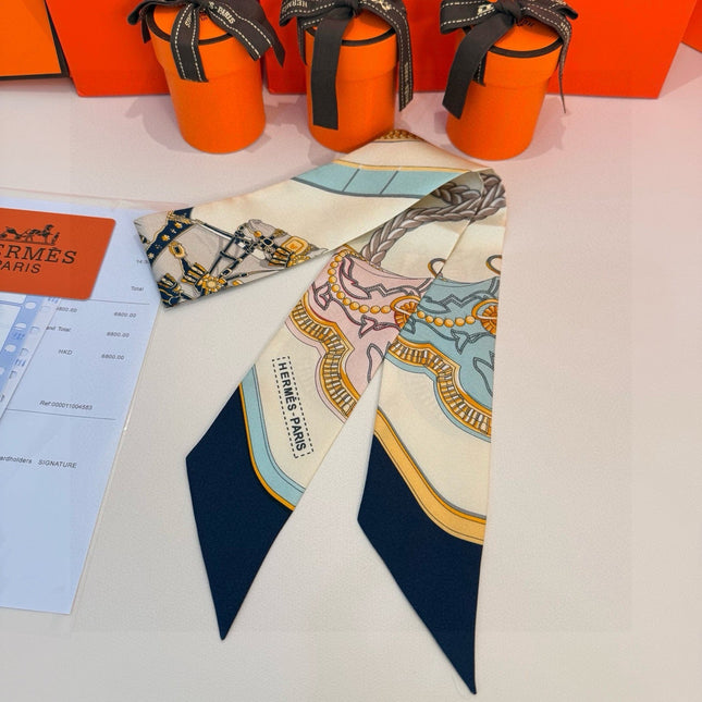 HERMES 26S TWILLY SCARF 86 IN SILK 496194