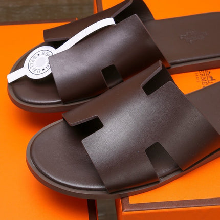 HM IZMIR SANDAL CHOCOLATE CALFSKIN