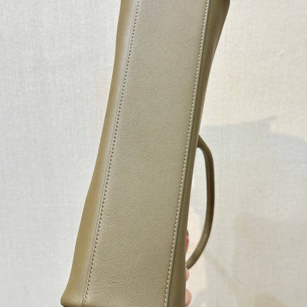 CHANEL 26S CLASSIC BOWLING BAG 30 IN OLIVE GREEN CALFSKIN