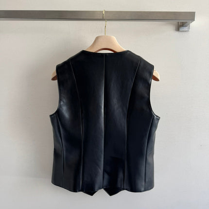 MIUMIU LEATHER VEST STYLE 728