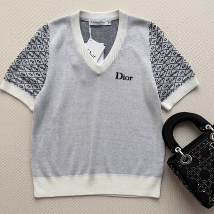 DIOR 26S SHORT-SLEEVE KNIT TOP 1308