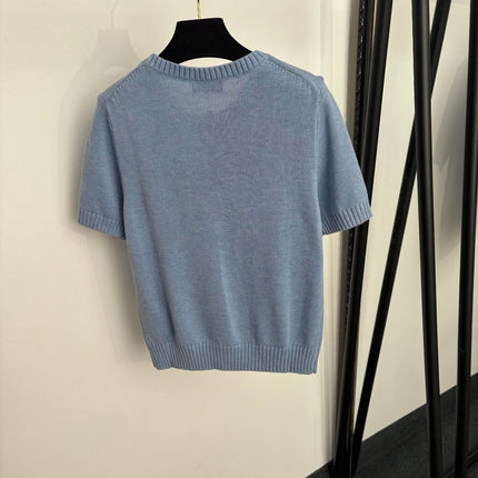 RALPH LAUREN 26S SHORT-SLEEVE CREW-NECK SWEATER 681