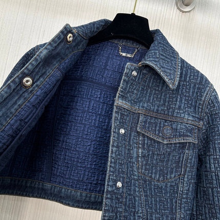 FENDI 26S CROPPED DENIM JACKET 486
