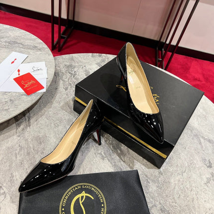 CHRISTIAN LOUBOUTIN 26S SO KATE PUMP 65 MM IN BLACK PATENT CALFSKIN