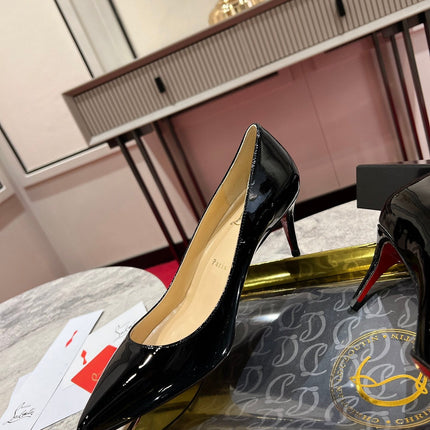 CHRISTIAN LOUBOUTIN 26S SO KATE PUMP 65 MM IN BLACK PATENT CALFSKIN
