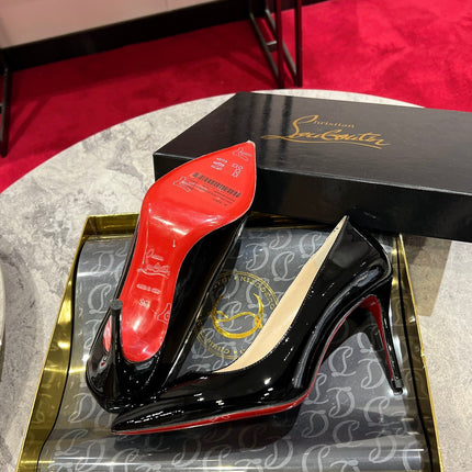 CHRISTIAN LOUBOUTIN 26S SO KATE PUMP 85 MM IN BLACK PATENT CALFSKIN