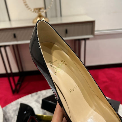 CHRISTIAN LOUBOUTIN 26S SO KATE PUMP 85 MM IN BLACK PATENT CALFSKIN