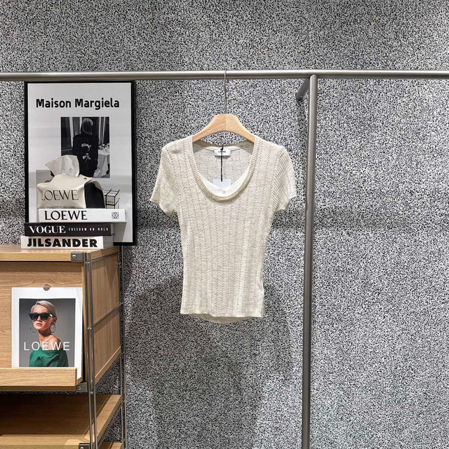 CELINE 26S SHORT-SLEEVE KNIT TOP 549