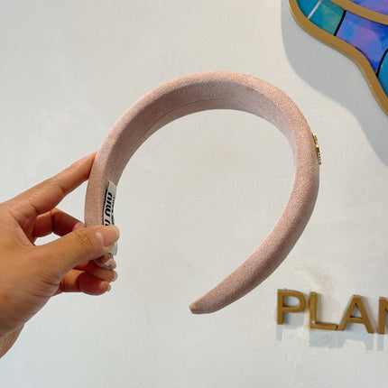 THICK HEADBAND IN LIGHT PINK CASHMERE 412455