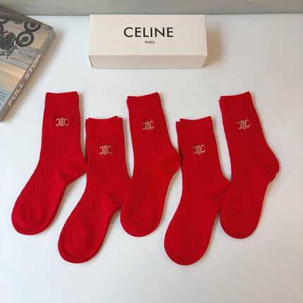 CELINE 26S CREW SOCKS 157932 (1 BOX)