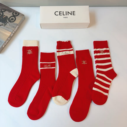 CELINE 26S CREW SOCKS 166961 (1 BOX)