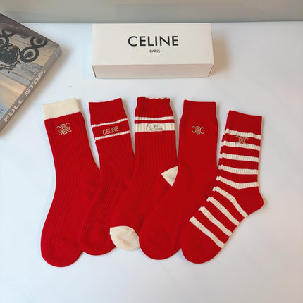 CELINE 26S CREW SOCKS 166961 (1 BOX)
