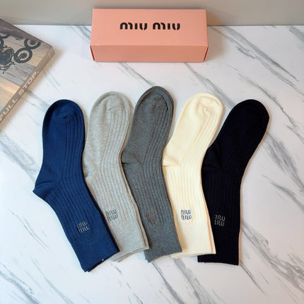 MIUMIU 26S CREW SOCKS 413883 (1 BOX)
