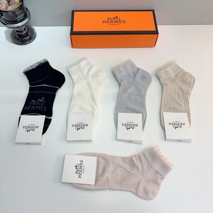 HERMES 26S ANKLE SOCKS 383888 (1 BOX)