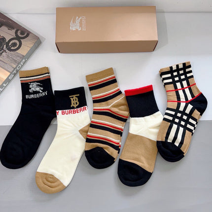 BURBERRY 26S ANKLE SOCKS 385546 (1 BOX)