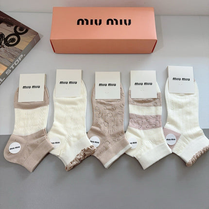 MIUMIU 26S ANKLE SOCKS 410338 (1 BOX)