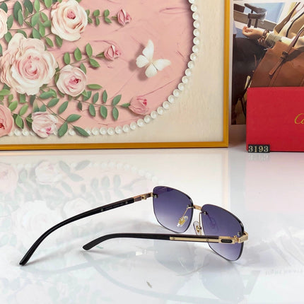 CARTIER 26S RIMLESS RECTANGULAR FRAME IN METAL 443439