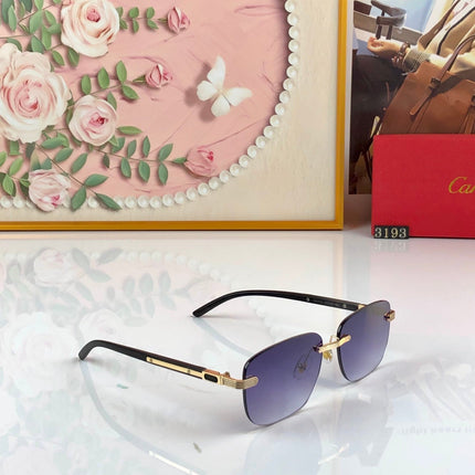 CARTIER 26S RIMLESS RECTANGULAR FRAME IN METAL 443439