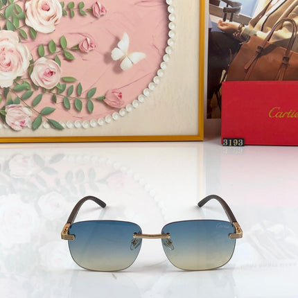 CARTIER 26S RIMLESS RECTANGULAR FRAME IN METAL 443441