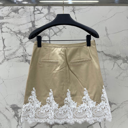 VALENTINO 26S LACE-TRIM MINI SKIRT 427