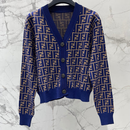 FENDI 26S V-NECK KNIT CARDIGAN 563