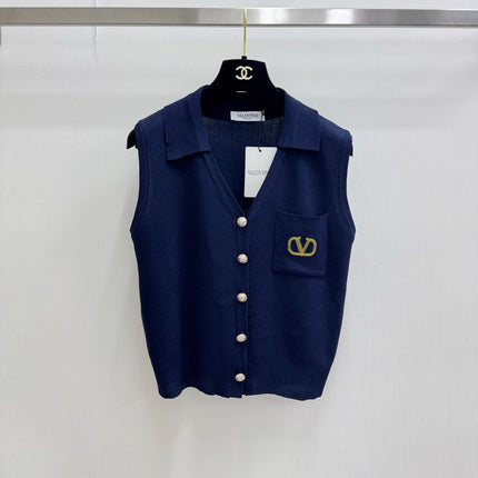 VALENTINO 26S COLLARED KNIT VEST 399