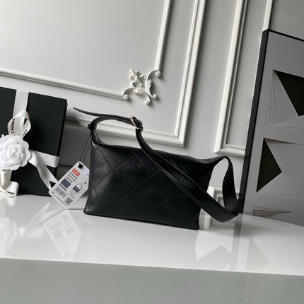 CHANEL 26S HOBO BAG 23 IN BLACK LAMBSKIN