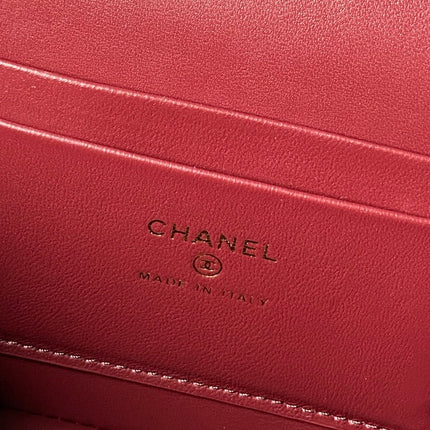 CHANEL 26S VANITY CASE 23 IN GREY SHINY CROCODILE-EMBOSSED CALFSKIN