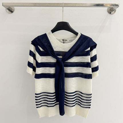 MIUMIU 26S SHORT-SLEEVED SWEATER STYLE 1097