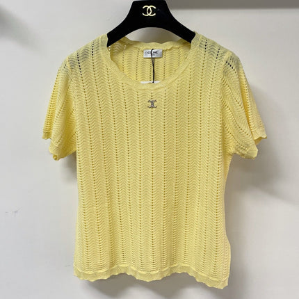 CELINE 26S KNIT SHORT SLEEVE SWEATER 196