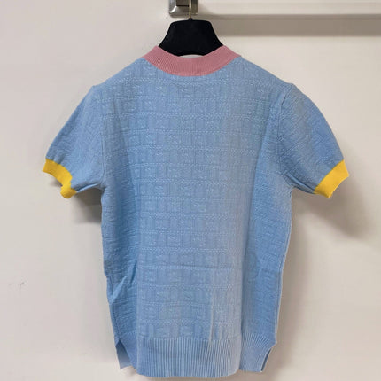 FENDI 26S SHORT SLEEVE KNIT TOP 008