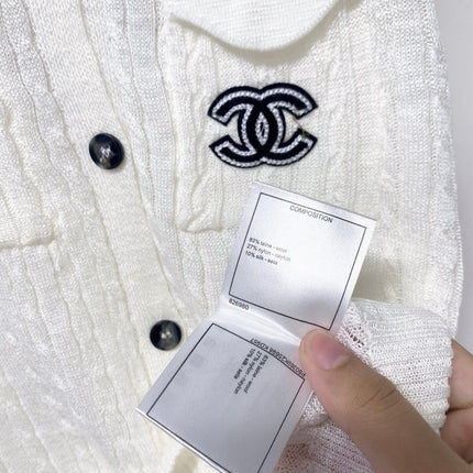 CHANEL 26S SLEEVELESS POLO KNIT TOP STYLE 1136