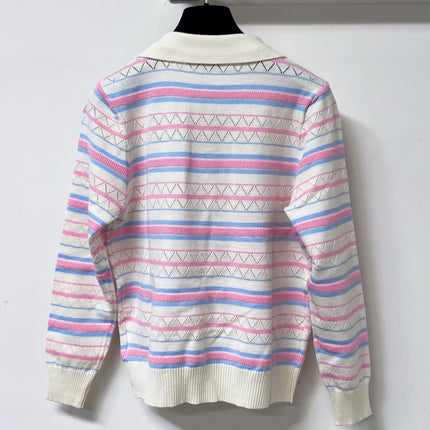 MIUMIU 26S LONG-SLEEVE KNIT POLO 1284