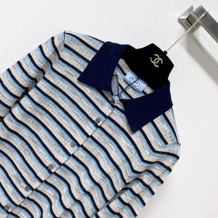 PRADA 26S POLO-COLLAR KNIT CARDIGAN 1295