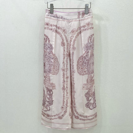 HM PRINTED SILK WIDE-LEG PANTS 269258