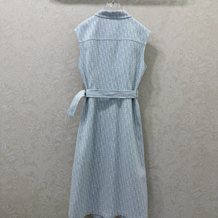 DIOR 26S SLEEVELESS MONOGRAM PRINT DRESS 1218