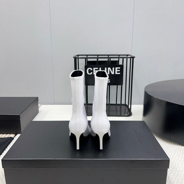 HIGH HEEL 85 MM IN WHITE CALFSKIN