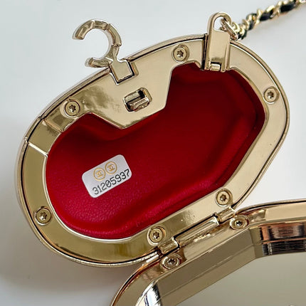 CHANEL 26S MINI BOX BAG IN LIGHT GOLD POLISHED PLATED METAL