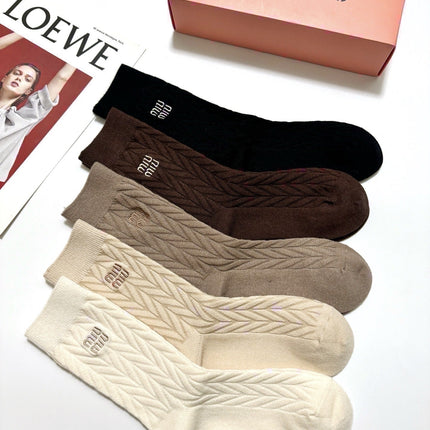 MIUMIU 26S CREW SOCKS 417708 (1 BOX)