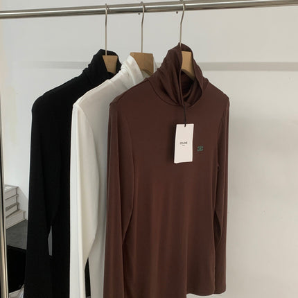 CELINE 25S EMBROIDERED LONG-SLEEVE T-SHIRT 0038