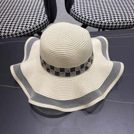 LOEWE 26S WIDE BRIM STRAW SUN HAT STYLE 050