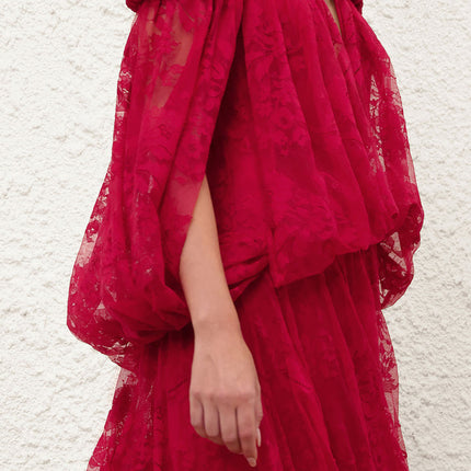 ZIMMERMANN 26S OFF-SHOULDER LACE MAXI DRESS 322